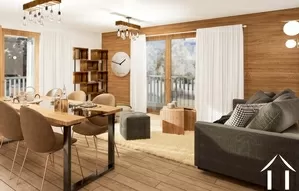 3 slaapkamer appartement op de eerste verdieping van een nieuwe residentie chamonix-mont-blanc Ref # C4915 - B104 